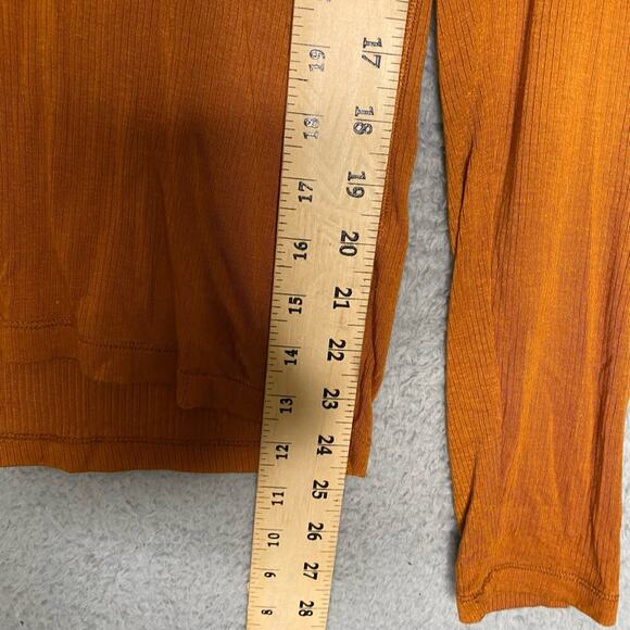 Everlane womens super soft zip polo long sleeve collared ribbed minimalist L - Picture 8 of 9